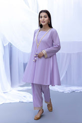 2-PC Embroidered Lawn Frock With Cotton Shalwar CNP22-98